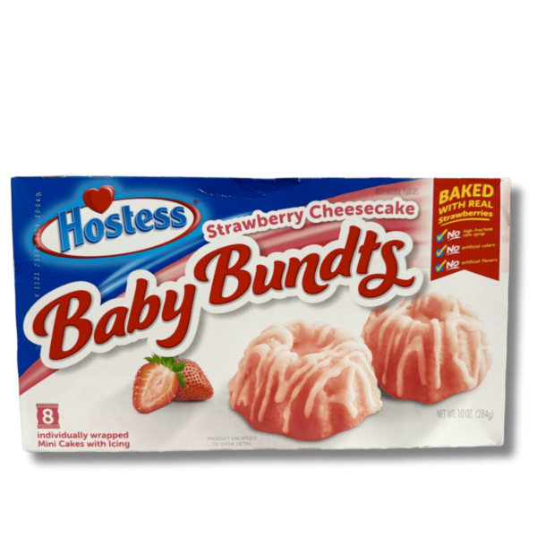 Baby Bundts strawberry Cheesecake