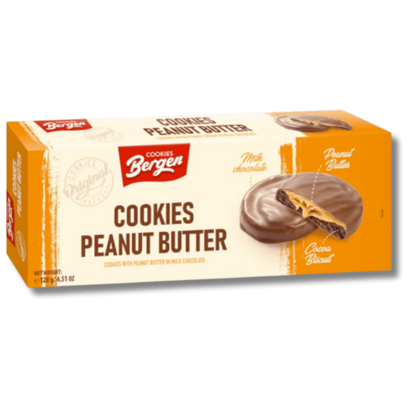 Bergen Cocoa Cookies Peanut Butter Box 128g