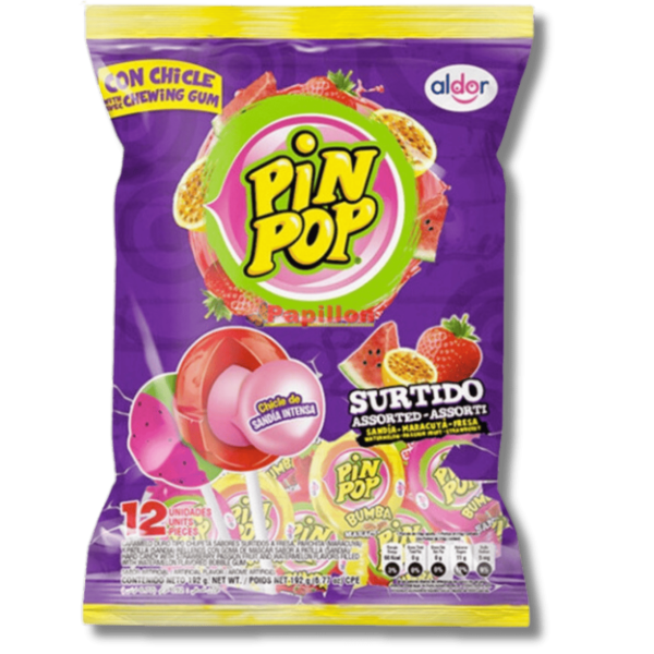 Lolly Pin Pop Assorted 180g