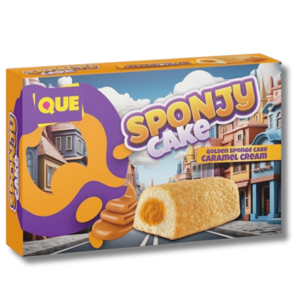Que Sponjy Cake Caramel 200g