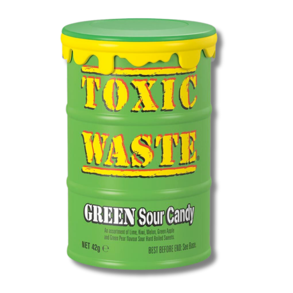 Toxic Waste Green Sour Candy Drum 42g