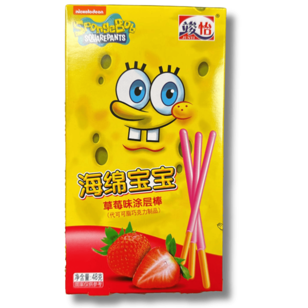 Junyi SpongeBob Strawberry Pocky 48g